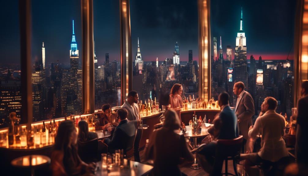 upscale rooftop lounge in times square